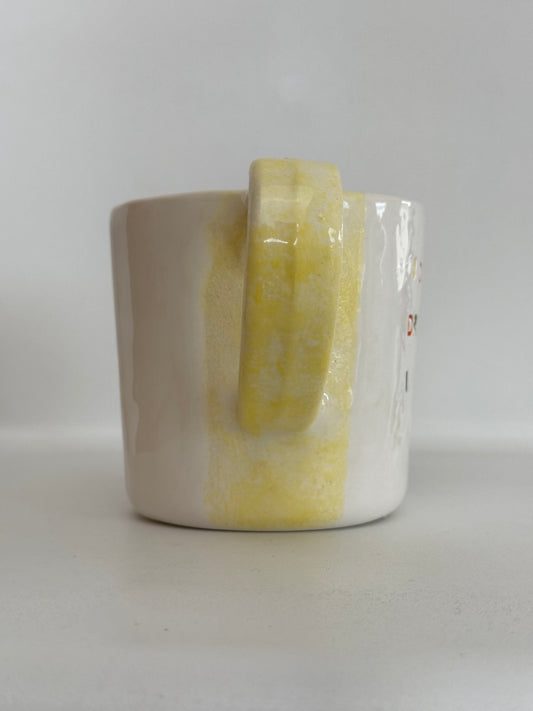 Mug en céramique fait main 300 ml 'I don't Have Dreams I Have Goals' Studio Séleste – vue 2