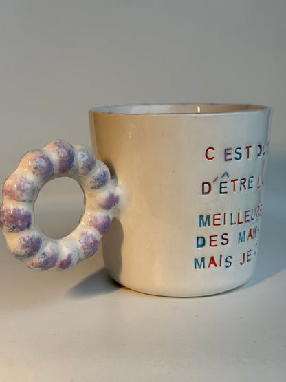Mug en céramique fait main 250 ml 'c'est dur d'être la meilleure des mamans mais je gère' Studio Séleste – vue 2