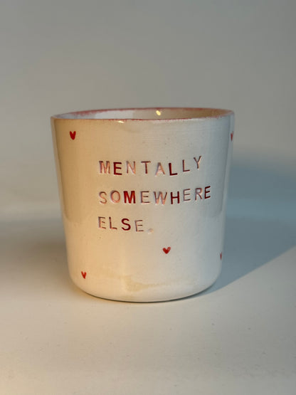 Tasse en céramique fait main 250 ml 'Mentally Somewhere Else' Studio Séleste