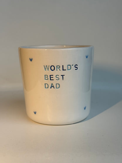 Tasse en céramique fait main 250 ml 'World's Best Dad' Studio Séleste
