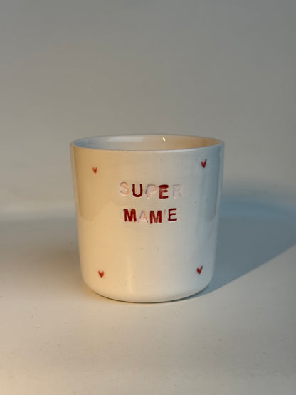 Tasse en céramique fait main 150 ml 'Super Mamie' Studio Séleste