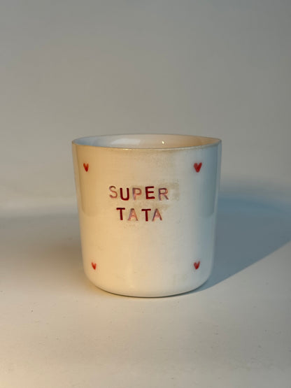 Tasse en céramique fait main 150 ml 'Super Tata' Studio Séleste