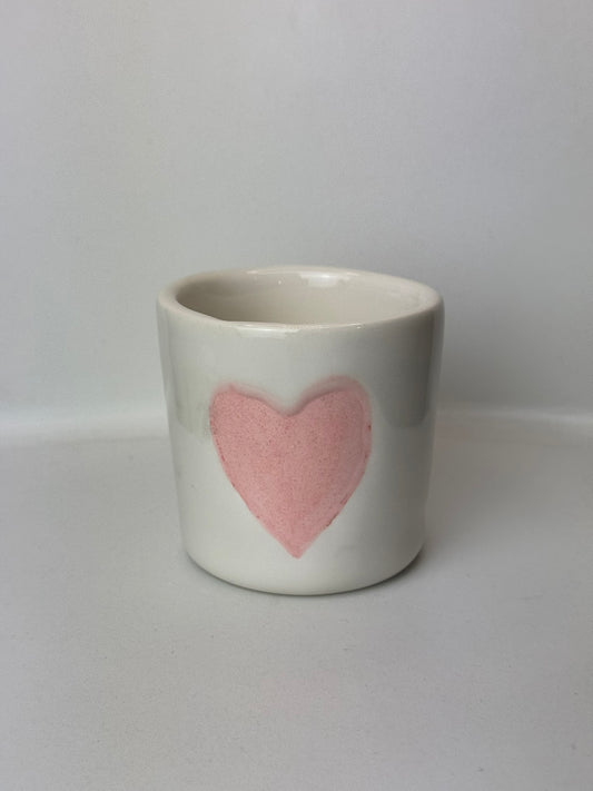 Tasse à Café, Thé ou Chocolat Chaud 250  ml – "Coeur Rose"